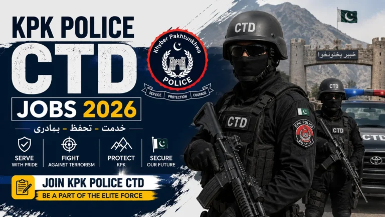 KPK Police CTD Jobs 2026 800+ Vacancies