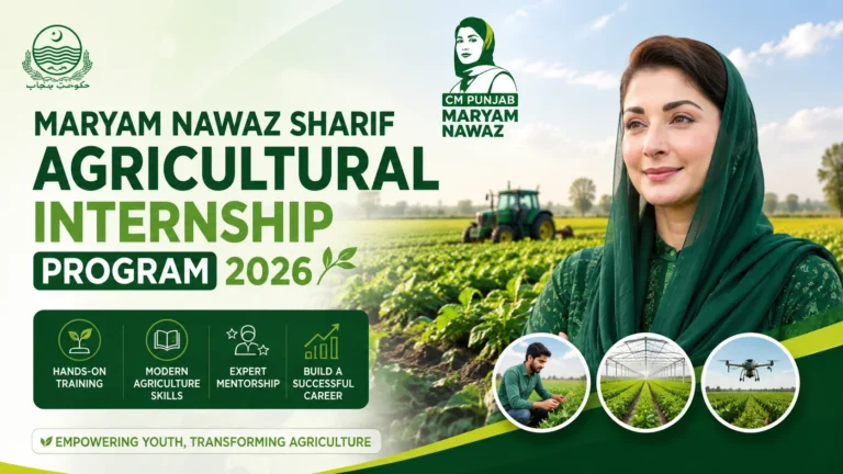 Maryam Nawaz Sharif Agricultural Internship 2026 _ Apply Online Now