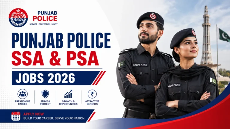 Punjab police SSA And PSA Jobs 2026 Apply Online