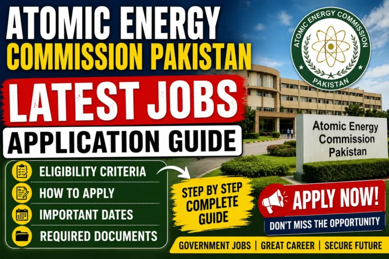 Atomic Energy Commission Pakistan Jobs Application Guide