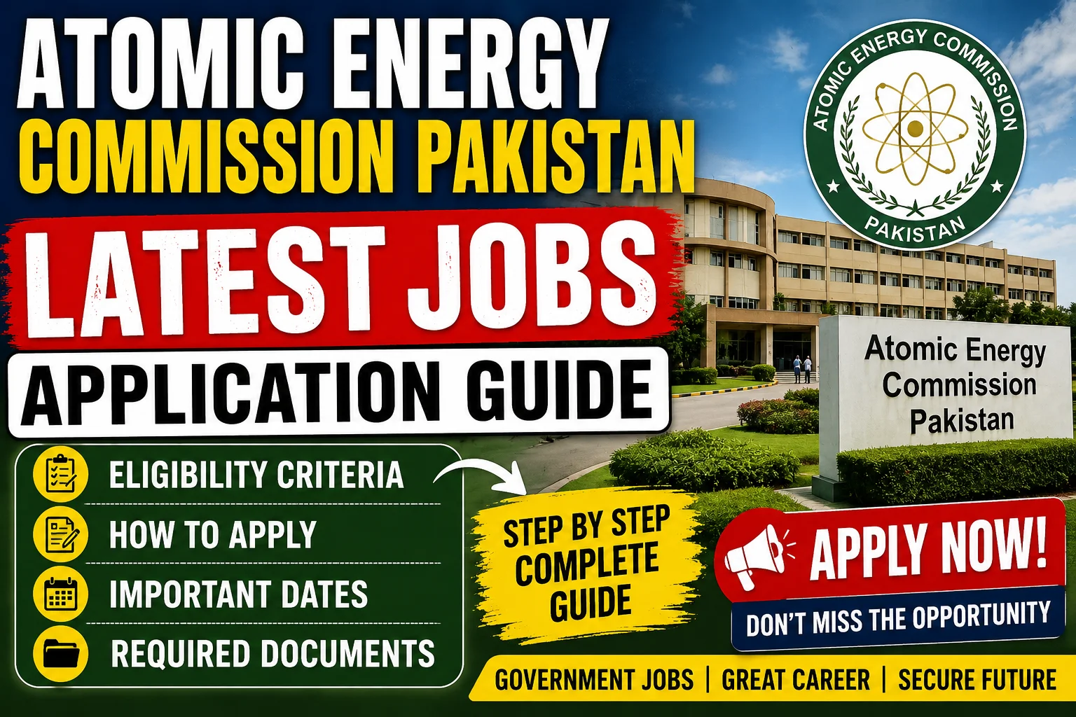 Atomic Energy Commission Pakistan Jobs Application Guide