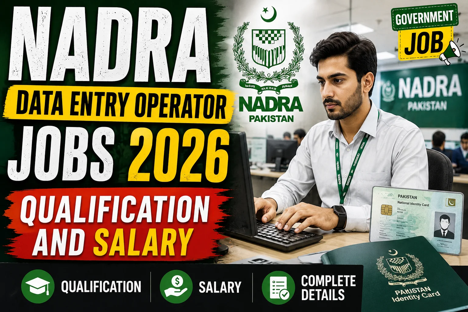 NADRA Data Entry Operator Jobs Qualification and Salary