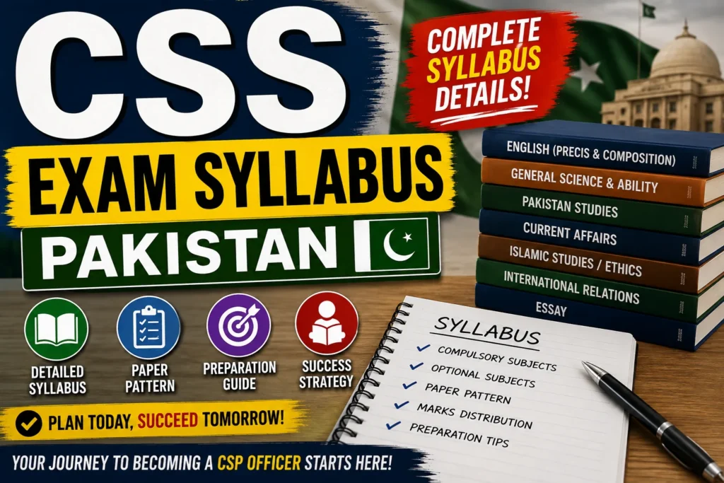 CSS Exam Syllabus Pakistan: Quick Overview (2026)