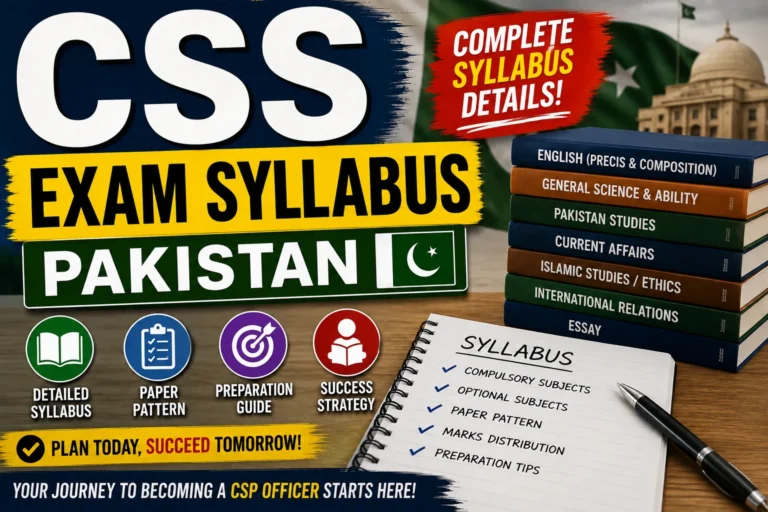 CSS Exam Syllabus Pakistan: Quick Overview (2026)