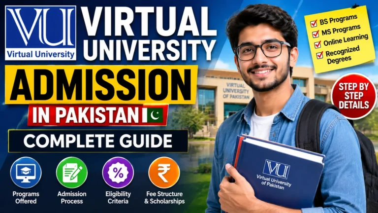 Virtual University Admission In Pakistan: Complete Guide