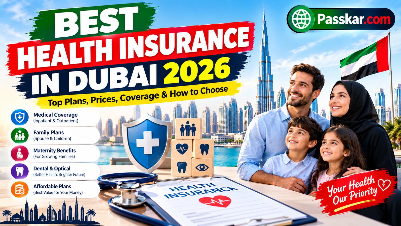 Best Health Insurance in Dubai 2026: Top Plans, Prices, Coverage & How to Choose Passkar